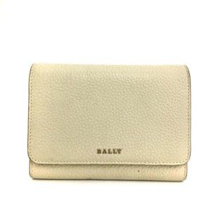 Bally Ivory Pink Leather Roomy Bi-fold Unisex Wallet